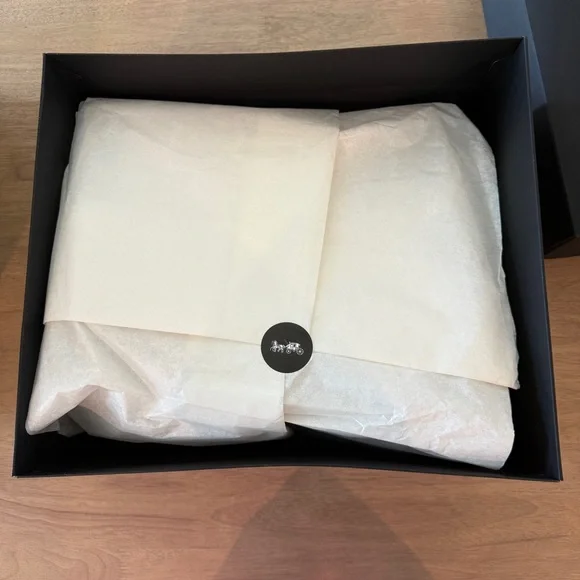 Coach Brown Clutch with Gold Accents - Picture 12 of 13